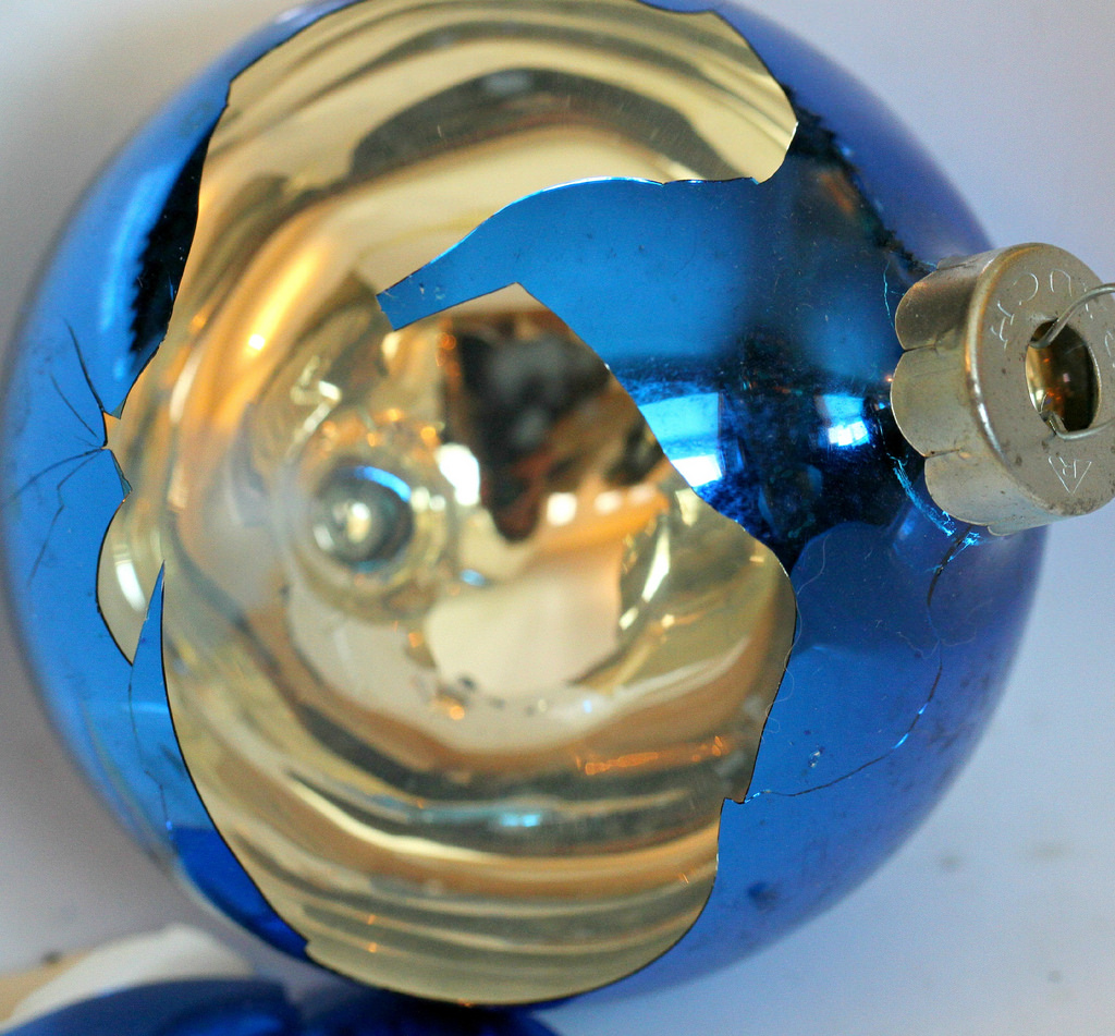 broken Christmas ornament
